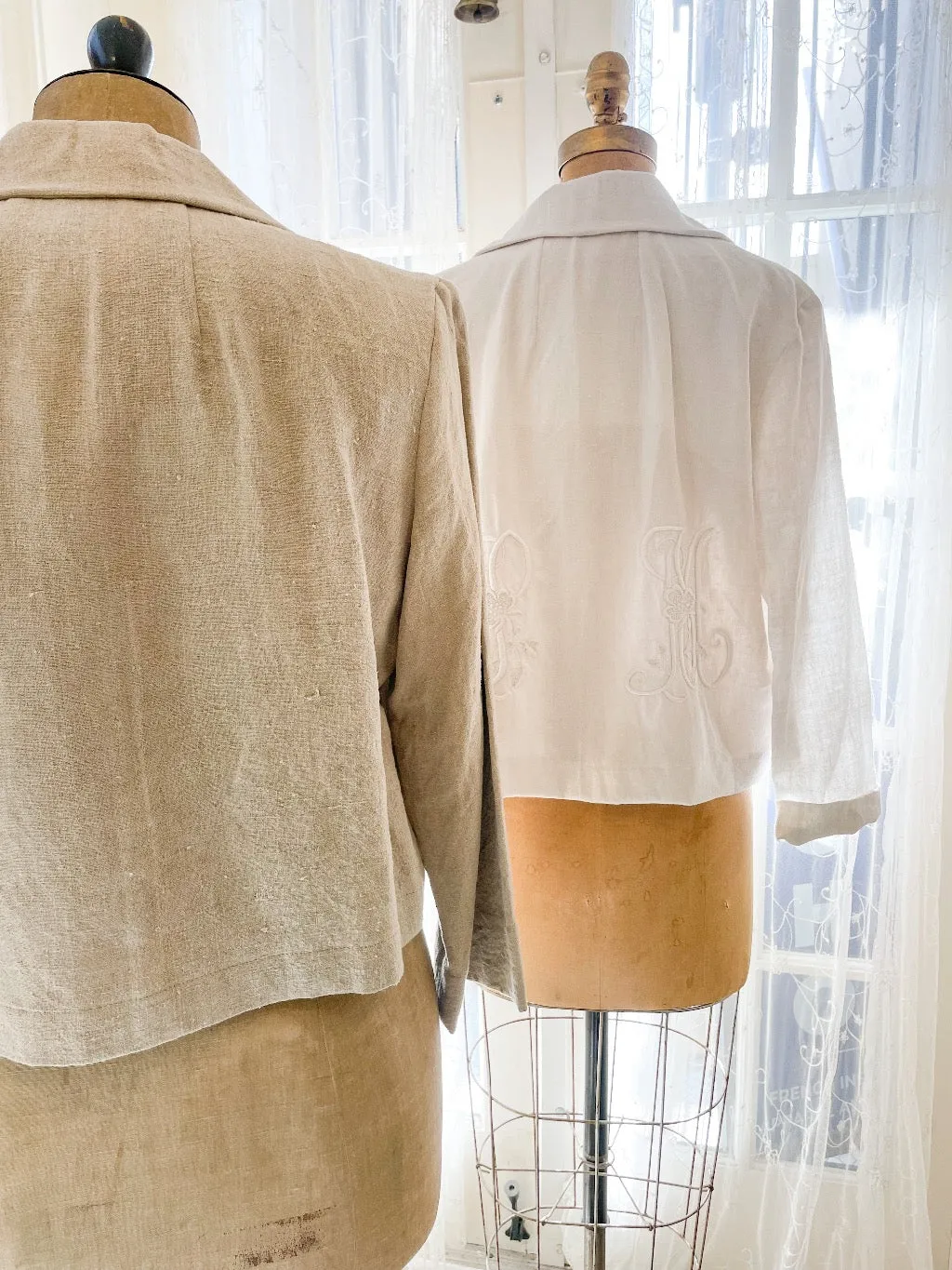 French Linen Double Breasted Jacket