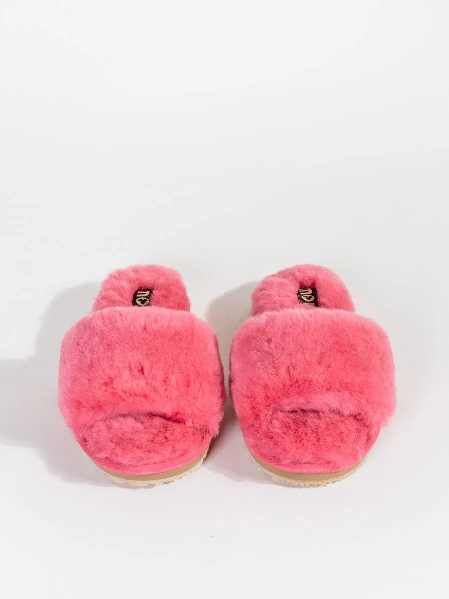 fur slide - pink
