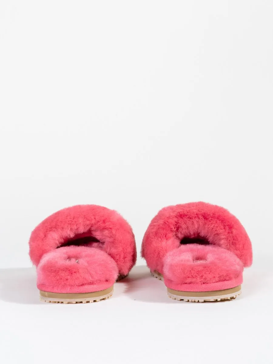 fur slide - pink