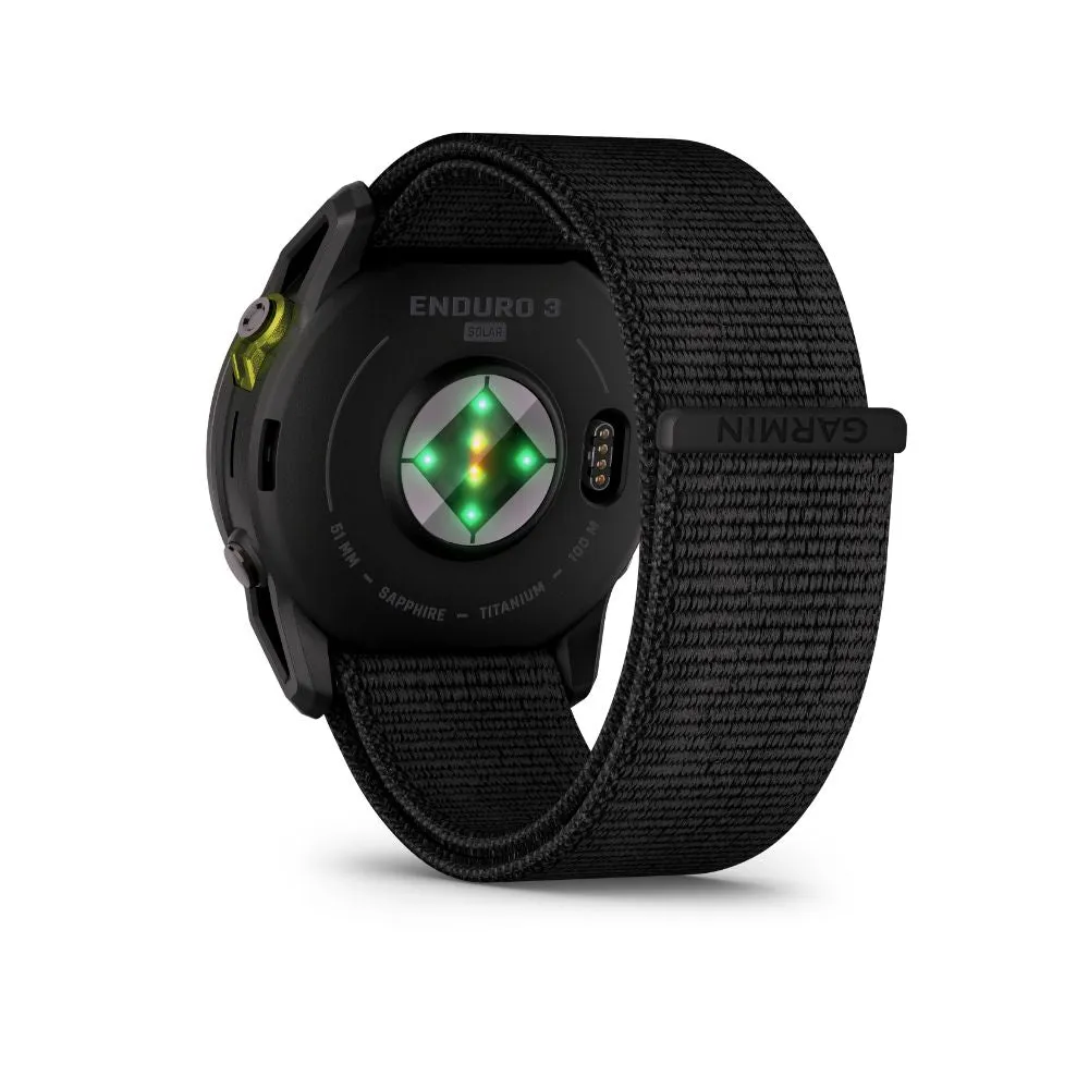 Garmin Enduro 3 51mm Solar Sapphire (Carbon Grey DLC Titanium with Black UltraFit Nylon Strap)