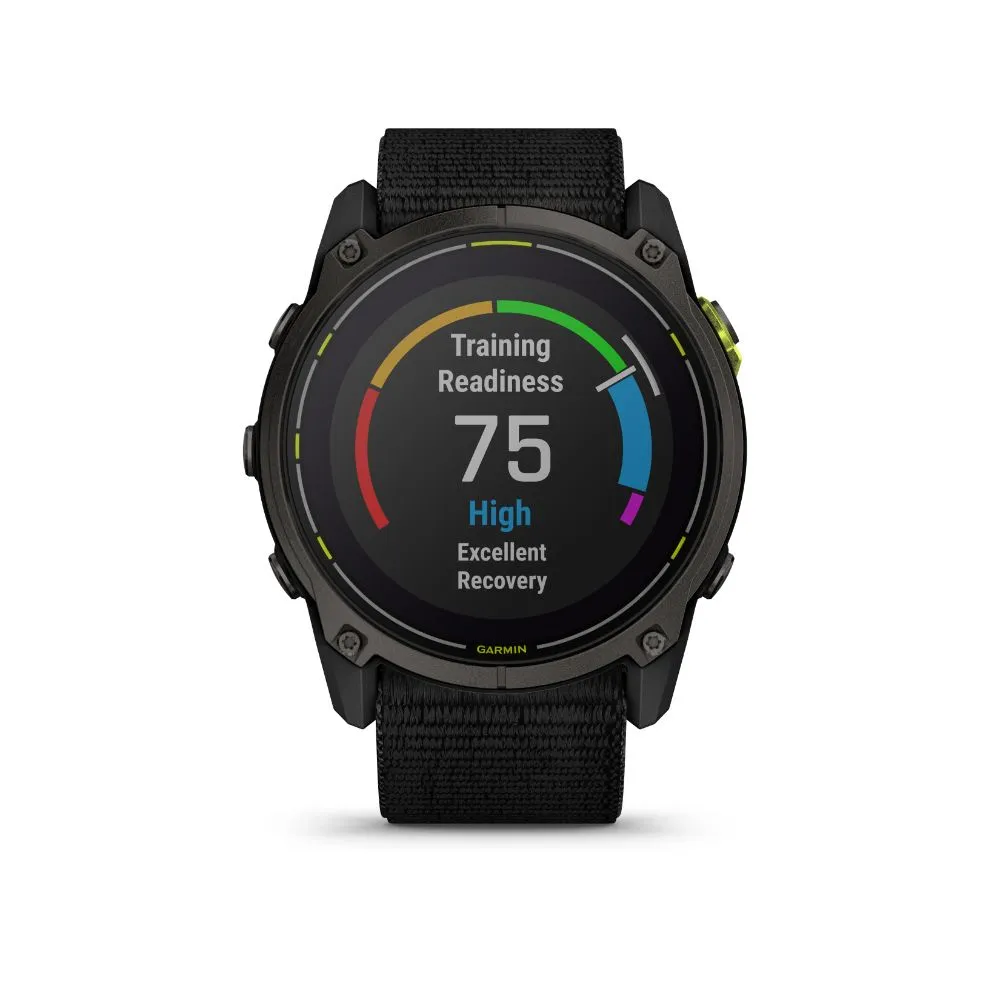 Garmin Enduro 3 51mm Solar Sapphire (Carbon Grey DLC Titanium with Black UltraFit Nylon Strap)