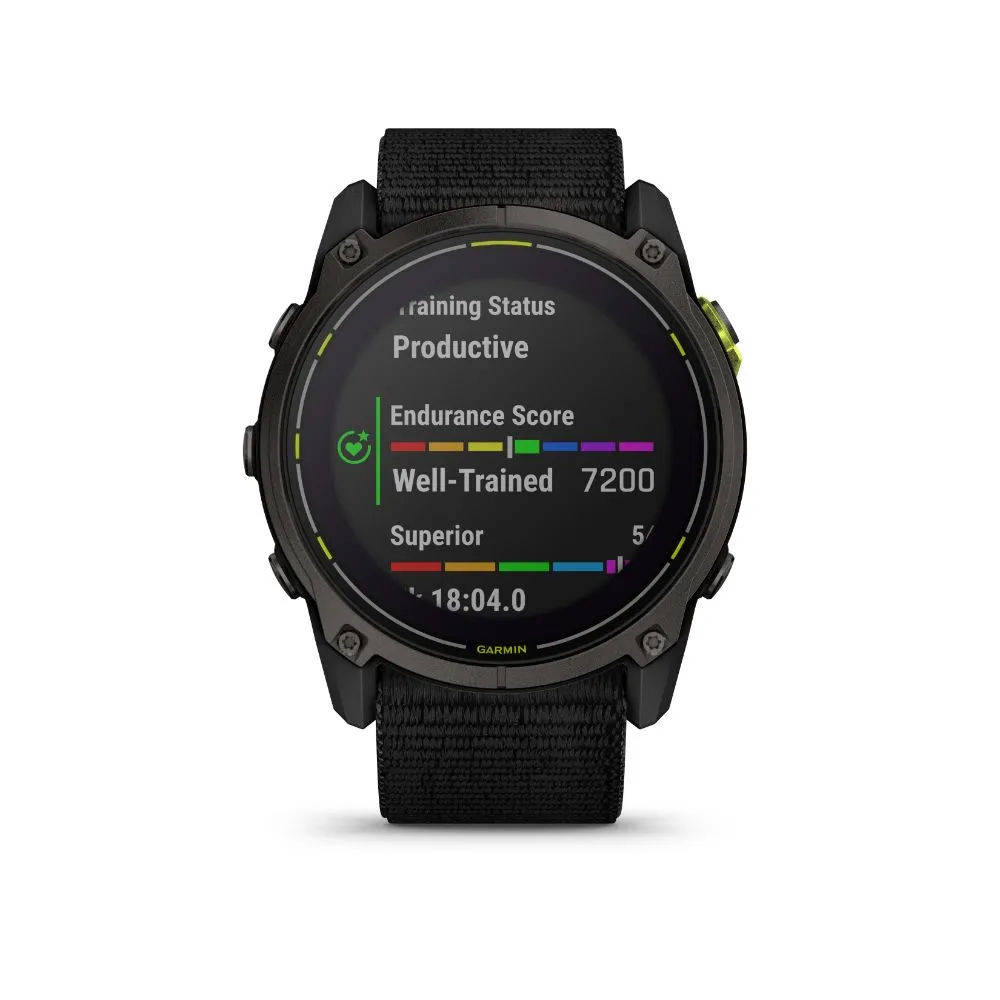 Garmin Enduro 3 51mm Solar Sapphire (Carbon Grey DLC Titanium with Black UltraFit Nylon Strap)