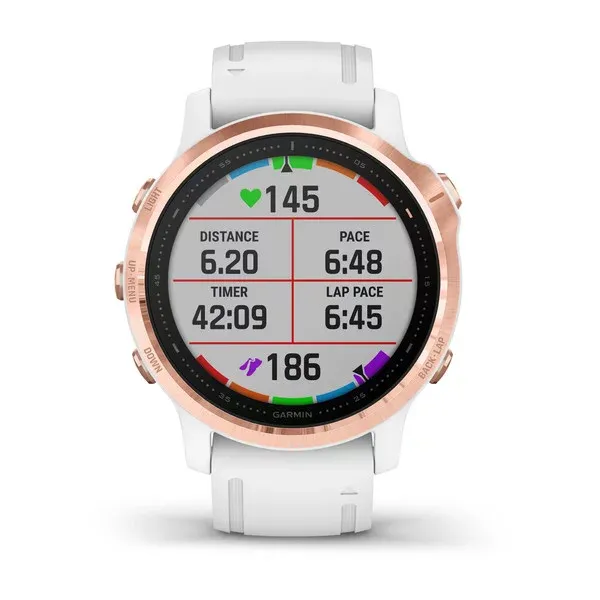 Garmin Fenix 6S Pro Rose Gold With White Strap