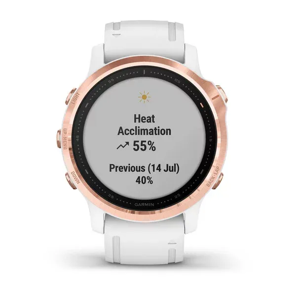 Garmin Fenix 6S Pro Rose Gold With White Strap