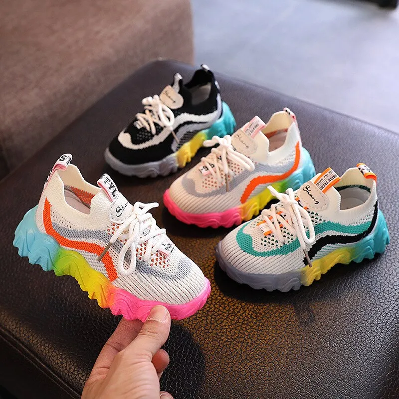 Girls and Boys Anti-slip Soft Rubber Bottom Baby Sneaker Casual Flat Shoes