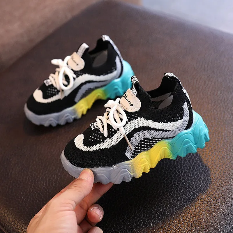 Girls and Boys Anti-slip Soft Rubber Bottom Baby Sneaker Casual Flat Shoes