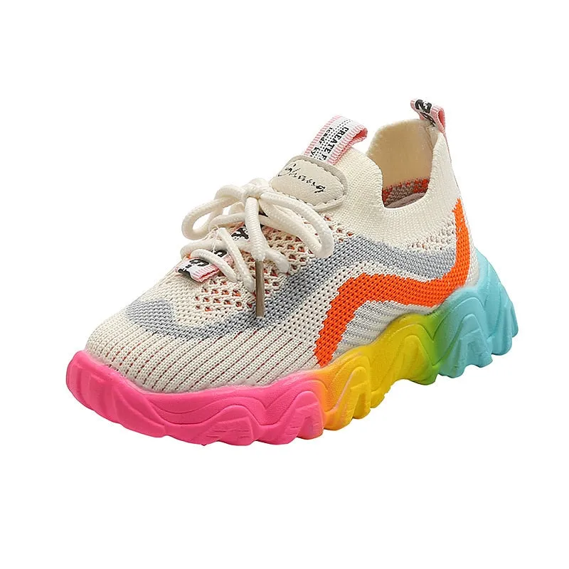 Girls and Boys Anti-slip Soft Rubber Bottom Baby Sneaker Casual Flat Shoes