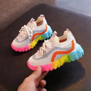 Girls and Boys Anti-slip Soft Rubber Bottom Baby Sneaker Casual Flat Shoes