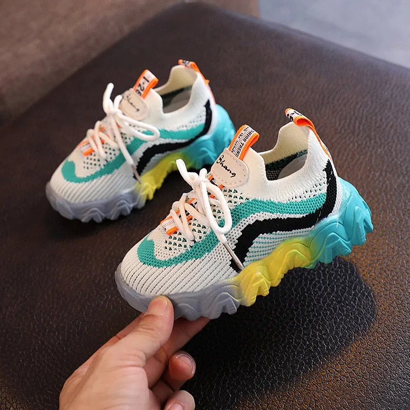 Girls and Boys Anti-slip Soft Rubber Bottom Baby Sneaker Casual Flat Shoes