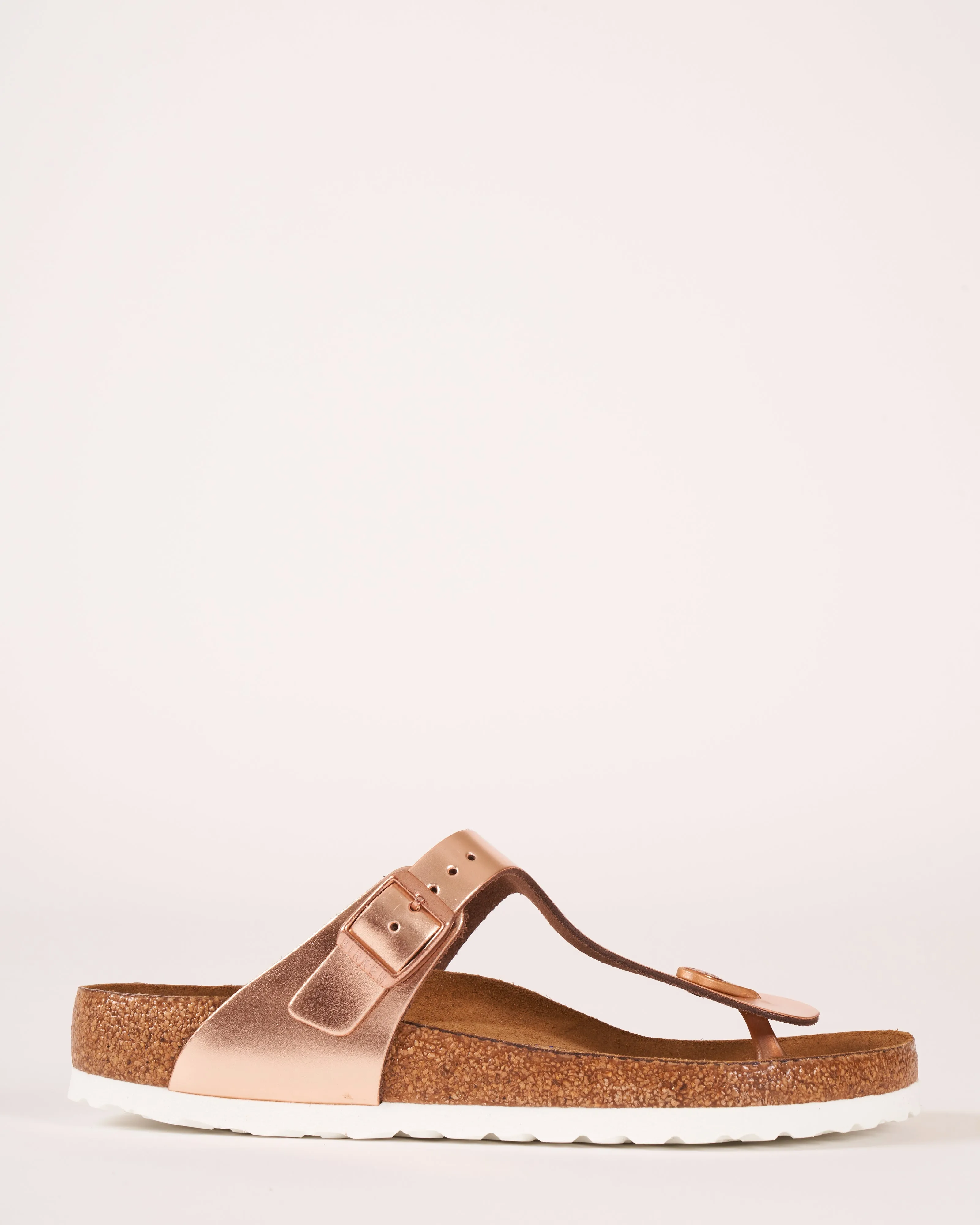 gizeh soft footbed sandal - metallic copper leather
