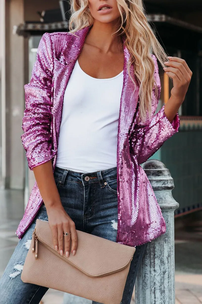 HCS1139 Shimmer Nights Blazer Outerwear