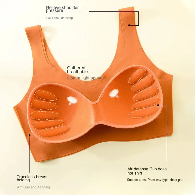 Ice Silk Comfort: Seamless Push-Up Vest Bralette for Women