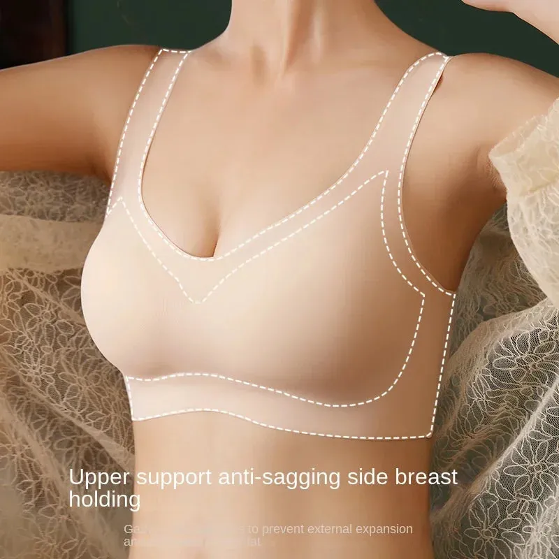 Ice Silk Comfort: Seamless Push-Up Vest Bralette for Women