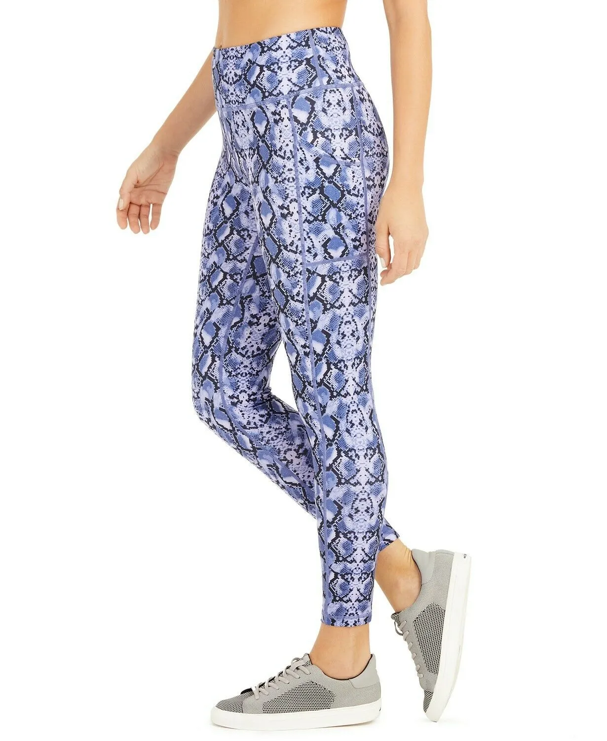 Ideology Women's Purple Snake Print Athletic Leggings