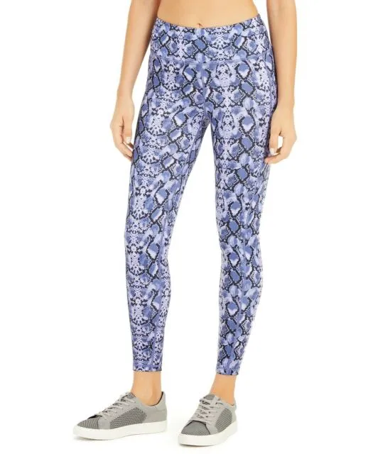 Ideology Women's Purple Snake Print Athletic Leggings