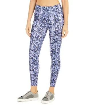 Ideology Women's Purple Snake Print Athletic Leggings