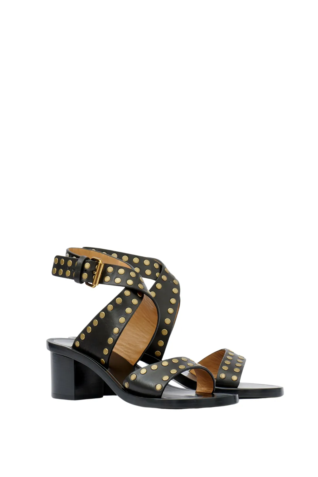 Jillin Sandal | Black/Gold