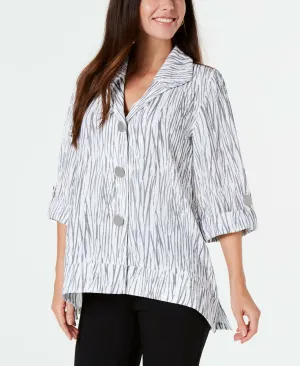 JM Collection Women's Printed Crinkle Jacket