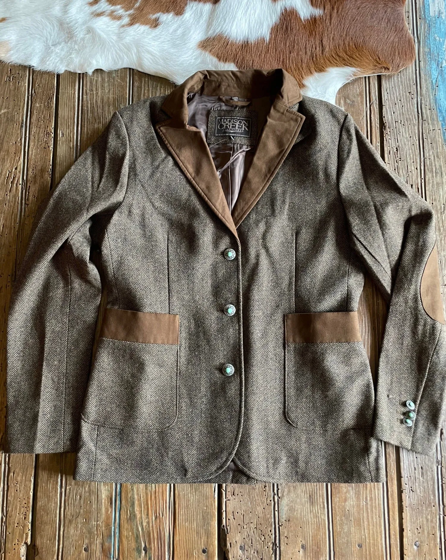 Katmai Blazer (Tan Herringbone)