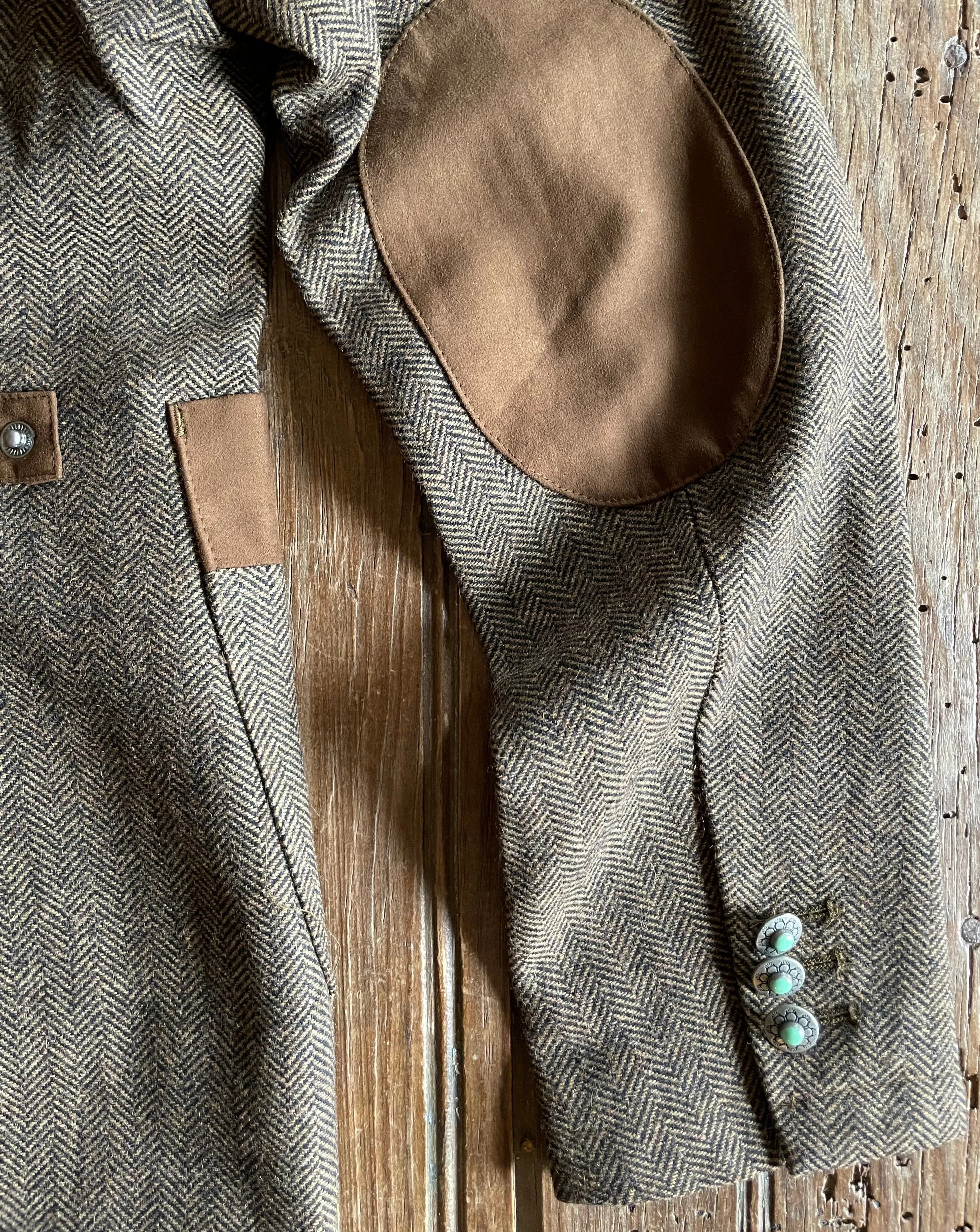 Katmai Blazer (Tan Herringbone)
