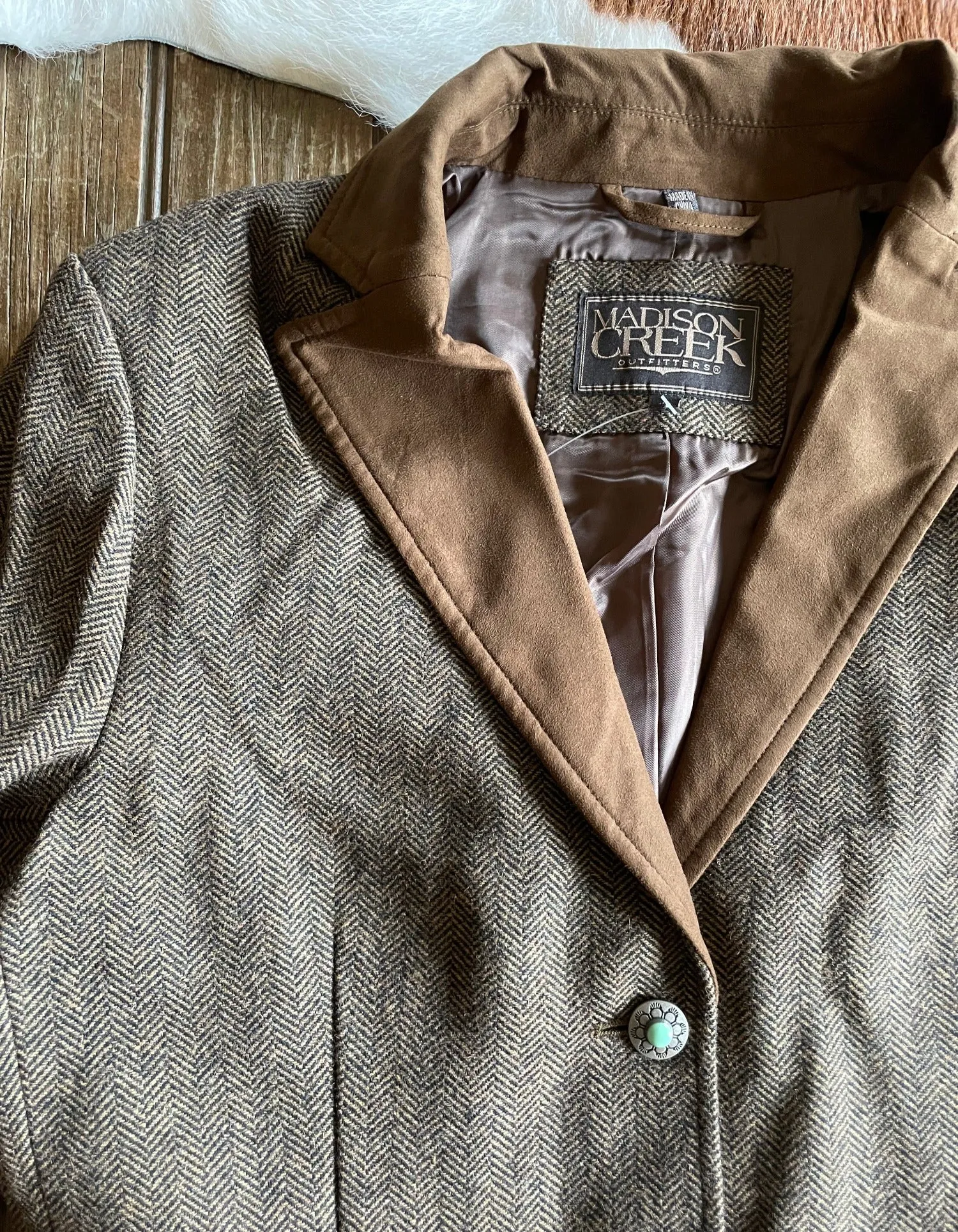 Katmai Blazer (Tan Herringbone)