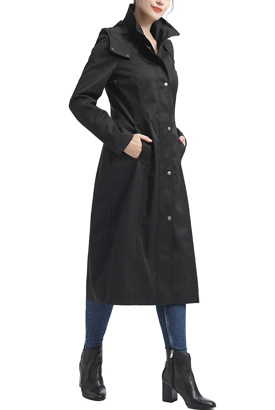 Kimi   Kai Women's "Brooke" Waterproof Hooded Long Coat