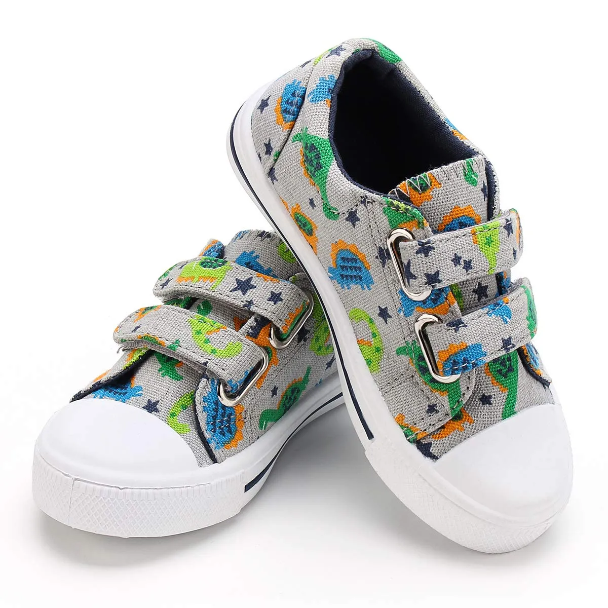 KushyShoo Toddler Cartoon Dual Hook Loops Sneakers