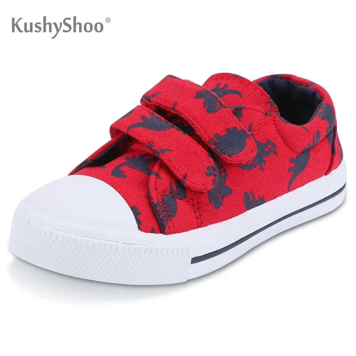 KushyShoo Toddler Cartoon Dual Hook Loops Sneakers