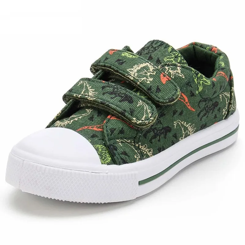 KushyShoo Toddler Cartoon Dual Hook Loops Sneakers