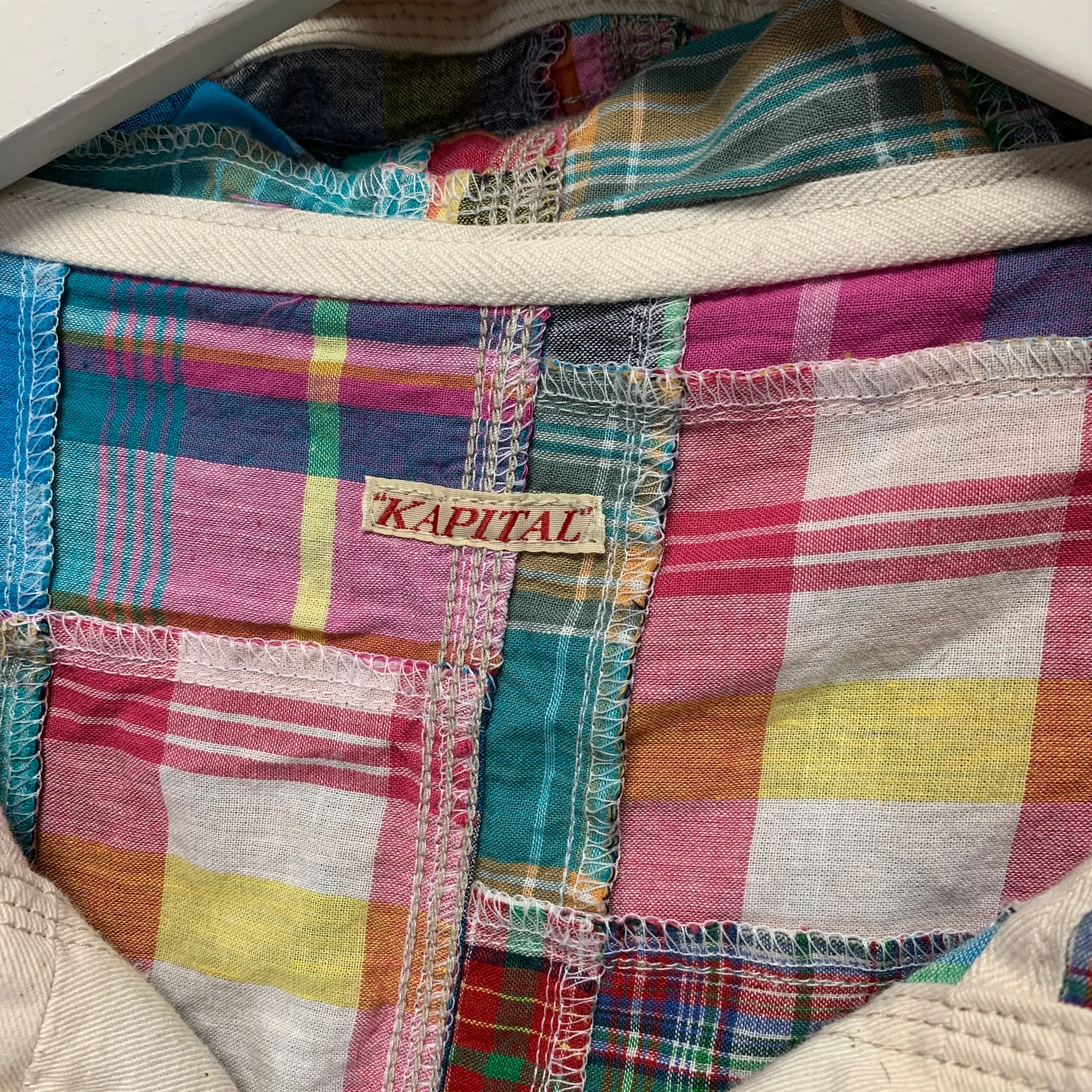 [L] Kapital Madras Plaid Patchwork Parka Jacket