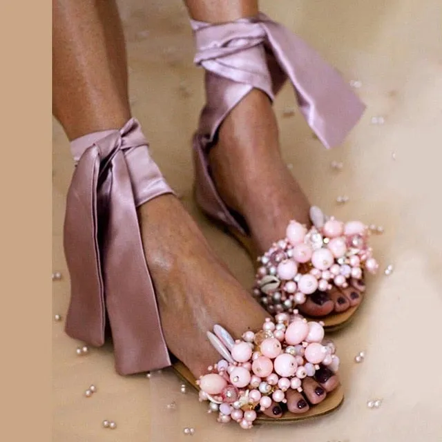 Ladies Beaded Sandal