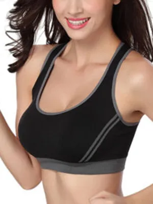 Ladies Sports Bras W/  Removable Pads Push up Fitness Workout Yoga Bra