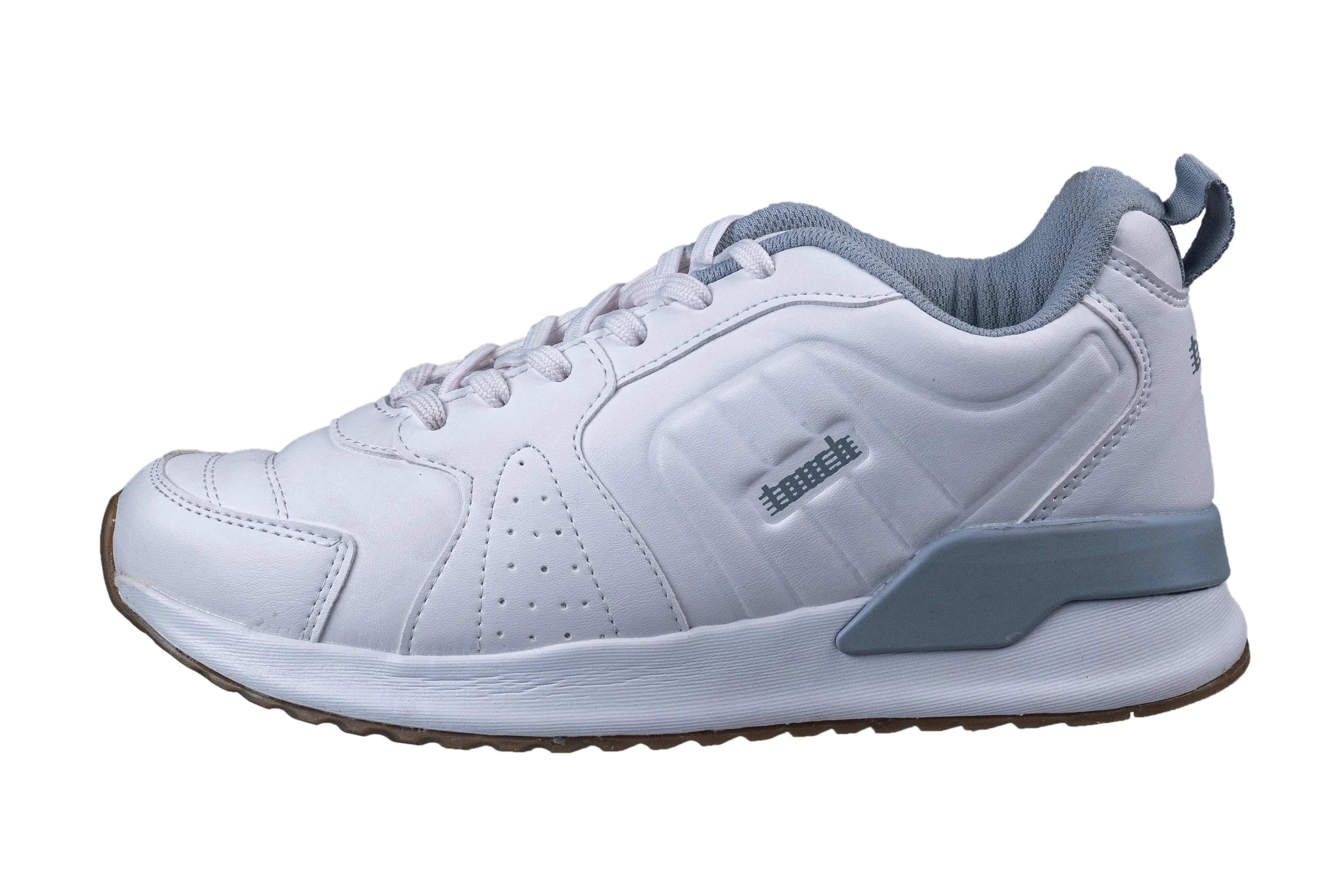 Lakhani Gents White / Light Grey Sports Shoe
