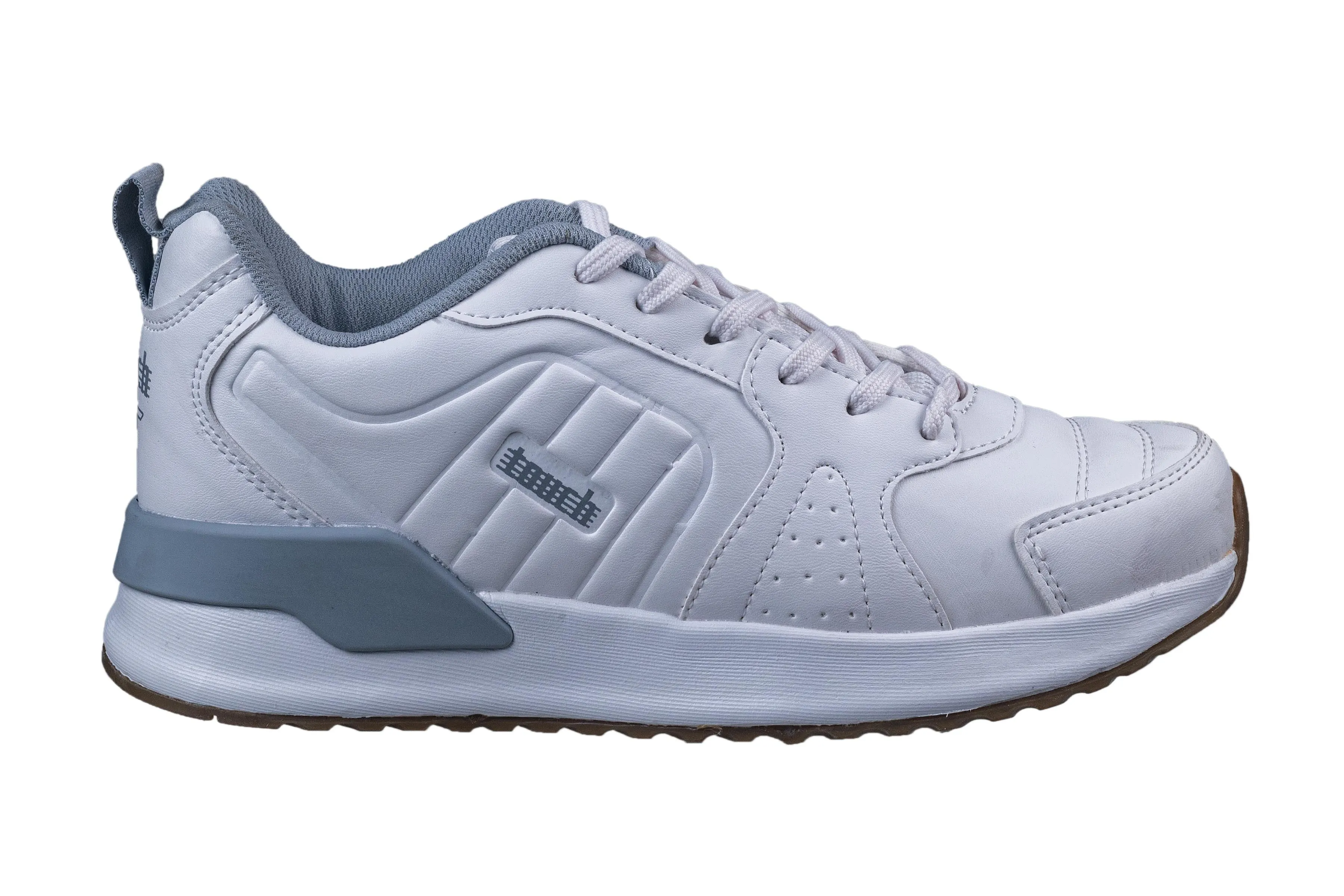 Lakhani Gents White / Light Grey Sports Shoe