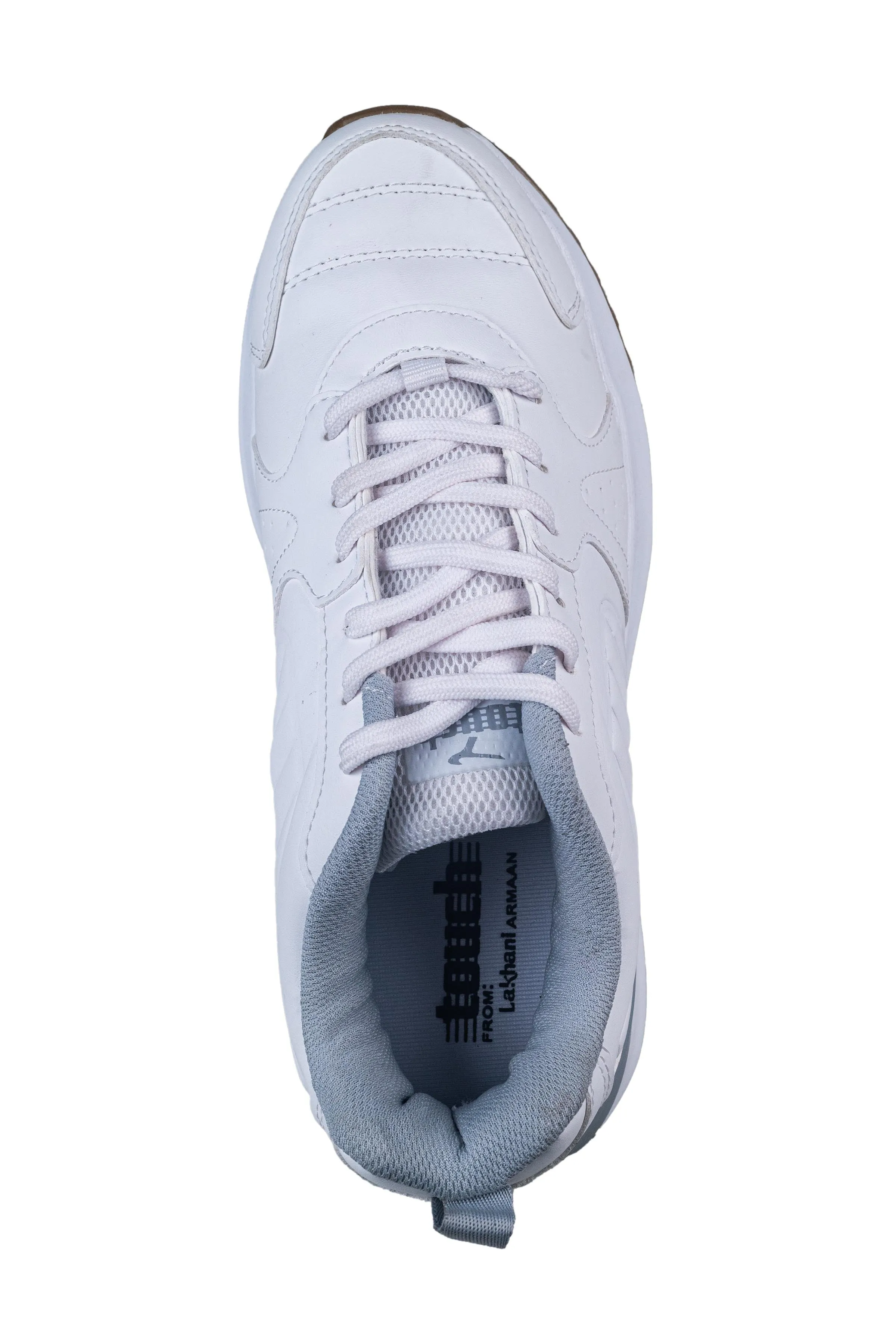 Lakhani Gents White / Light Grey Sports Shoe