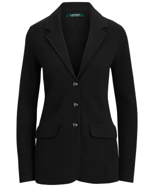Lauren by Ralph Lauren Women's Petite Cotton Blazer Black PM
