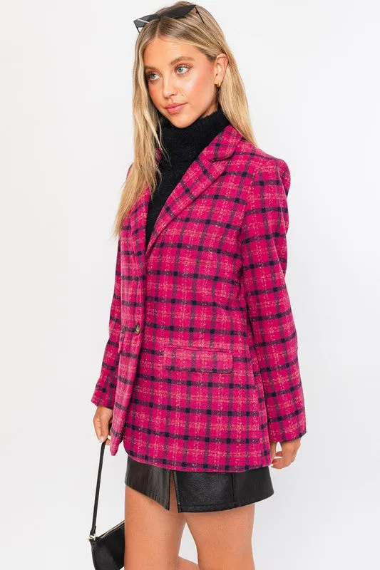 LE LIS Single Button Blazer Coat