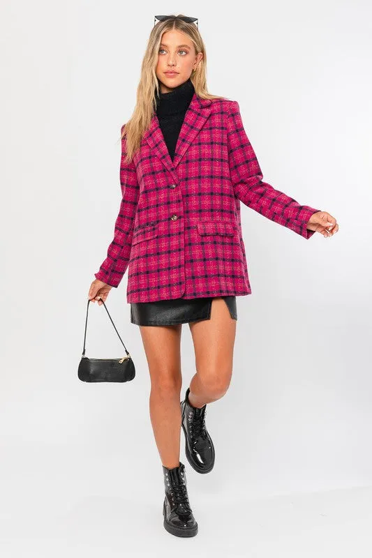 LE LIS Single Button Blazer Coat