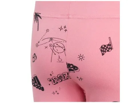 LEGGINGS BIMBA ADIDAS PANTALONE BAMBINA JUNIOR INFANT ROSA