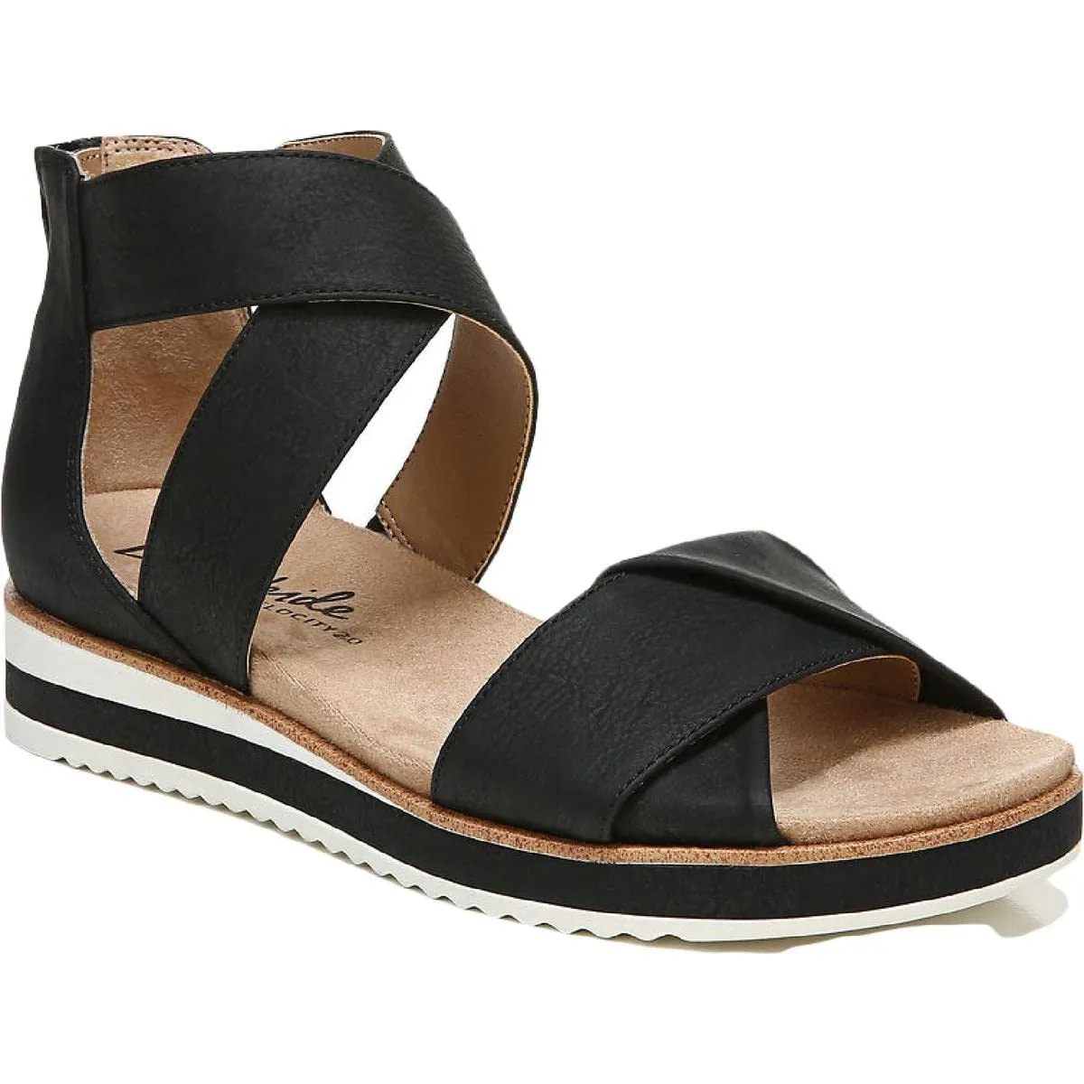LifeStride Womens Zoom Sport Sandal Black 8 M