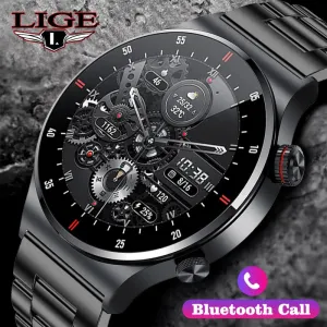 LIGE Bluetooth Call Smart Watches NFC Access Control Sports Fitness Tracker Watch Heart Rate Blood Pressure Sleep Men Smartwatch