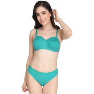 Liigne Half Cup Padded Everyday Bra Panty For Women