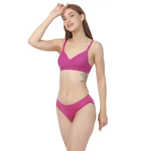 Liigne Non Padded Everyday Bra Panty Set For Women