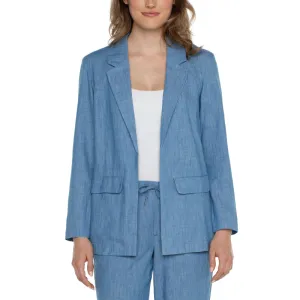 Liverpool Boyfriend Blazer with Princess Dart - Chambray
