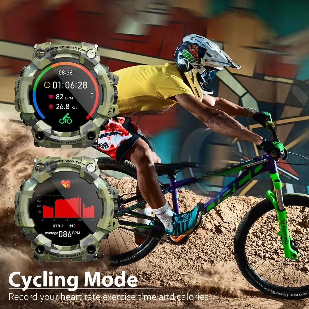 LOKMAT ATTACK Full Touch Screen Fitness Tracker Smart Watch