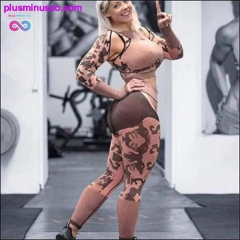 Long Sleeve Seamless Yoga Set Women Fitness Sports Suits Gym