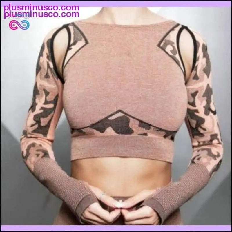 Long Sleeve Seamless Yoga Set Women Fitness Sports Suits Gym