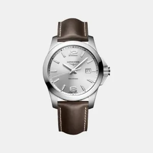 Longines Conquest Men Analog Leather Watch L37594765