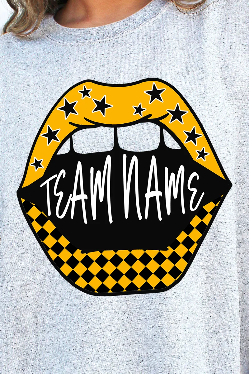 Loud Mouth Football Black And Gold Unisex NuBlend Crew Sweatshirt