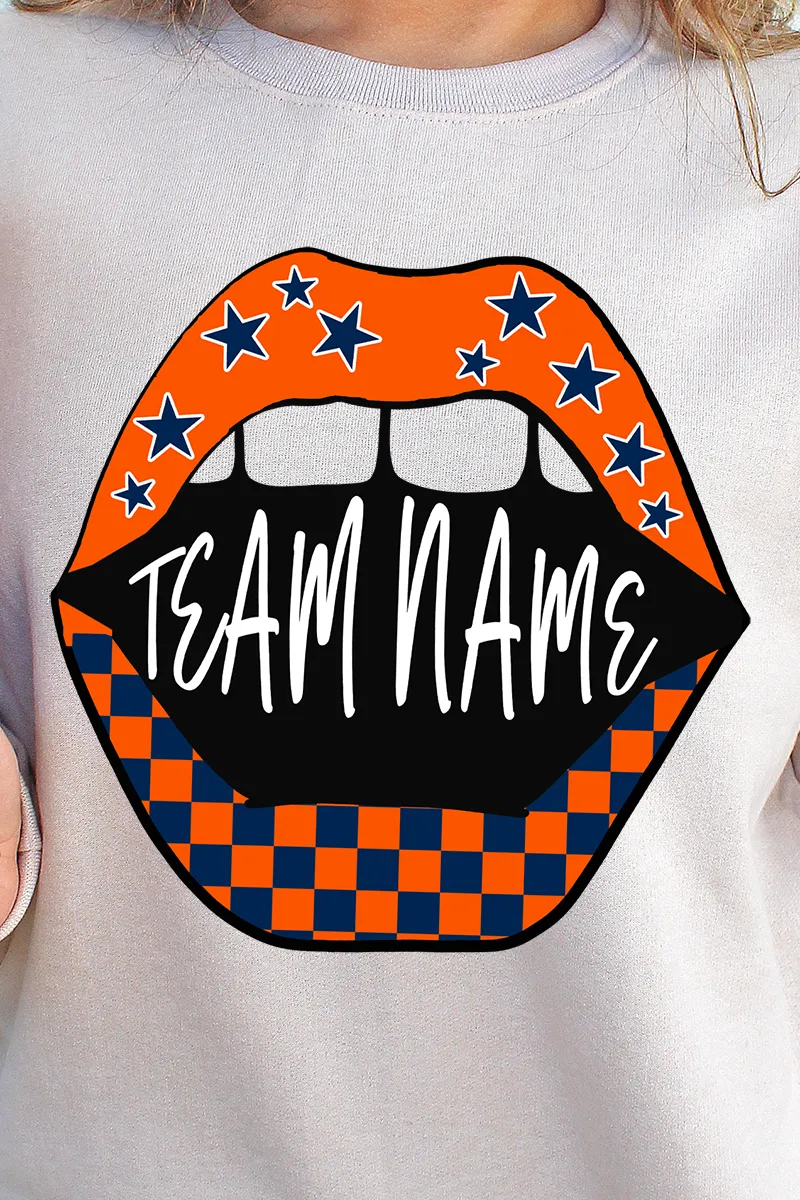 Loud Mouth Football Navy And Orange Unisex NuBlend Crew Sweatshirt